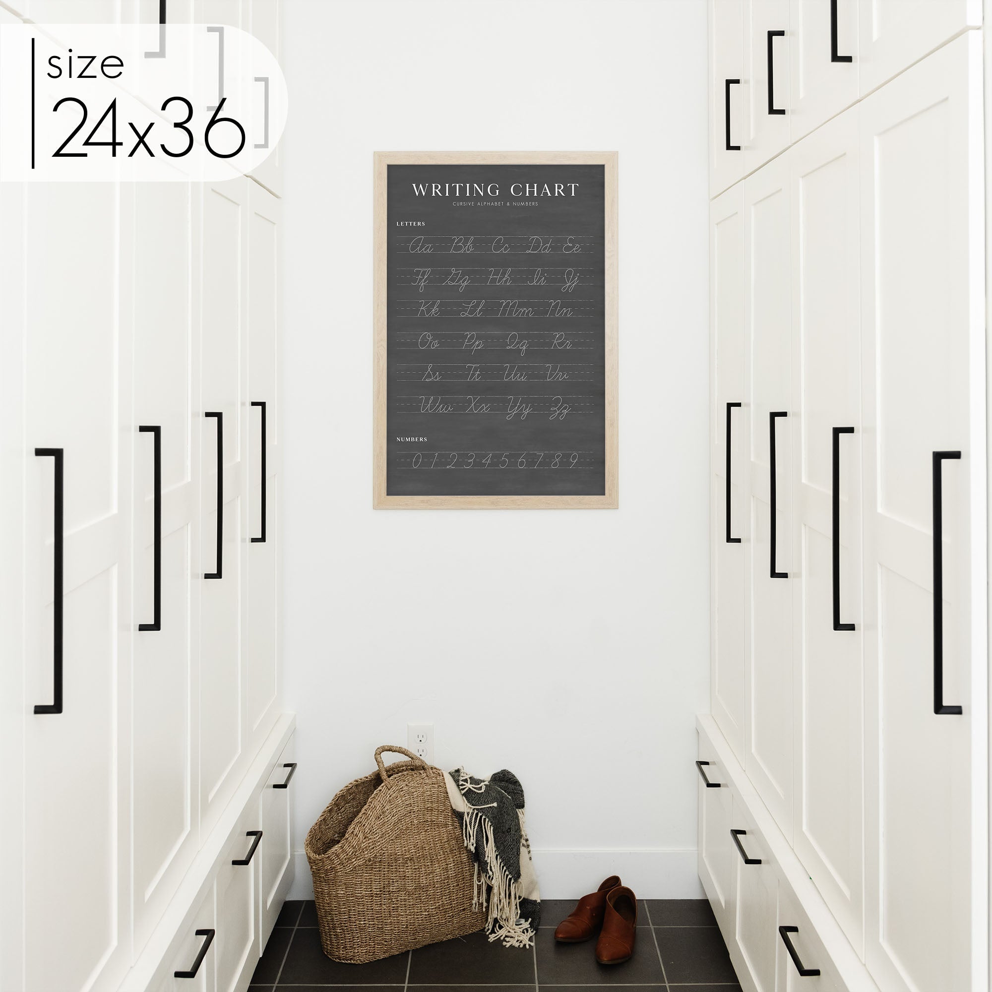 Chalkboard Cursive Writing Chart