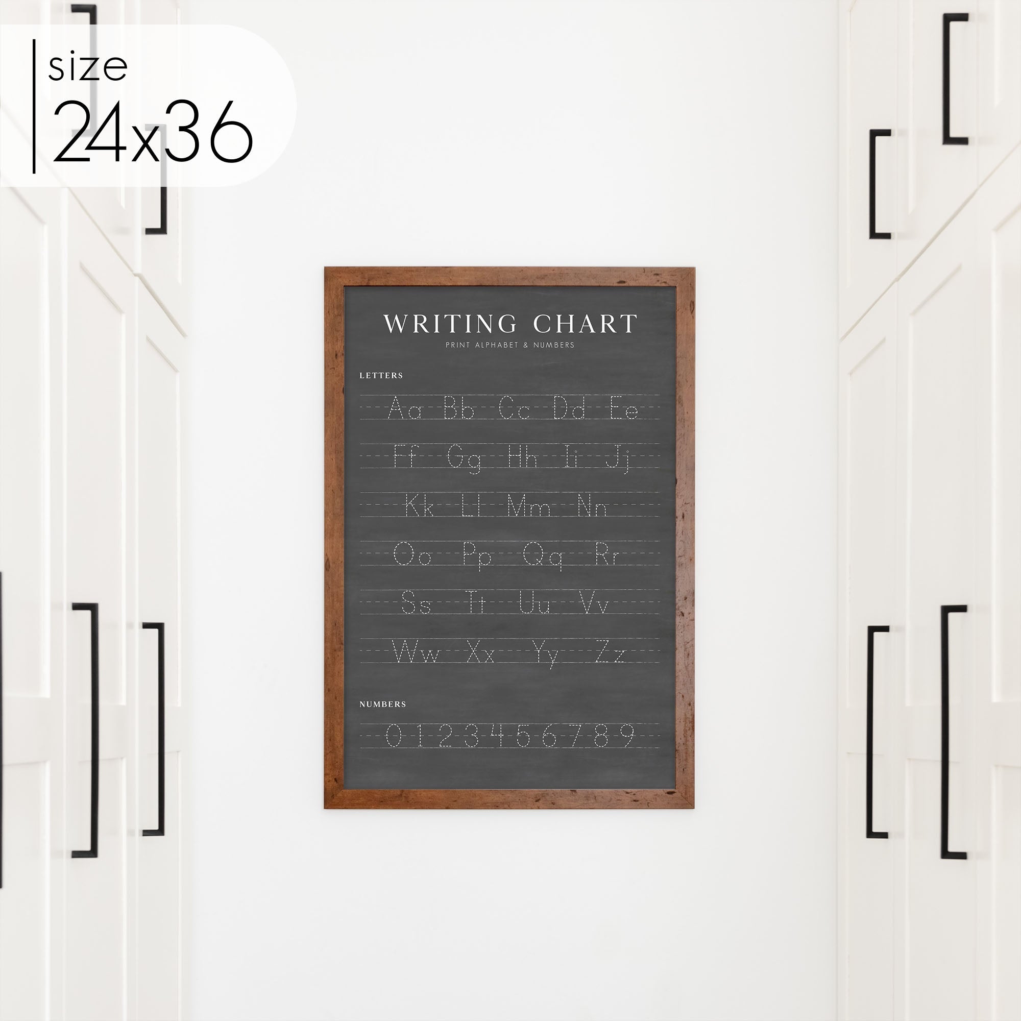 Chalkboard Print Writing Chart