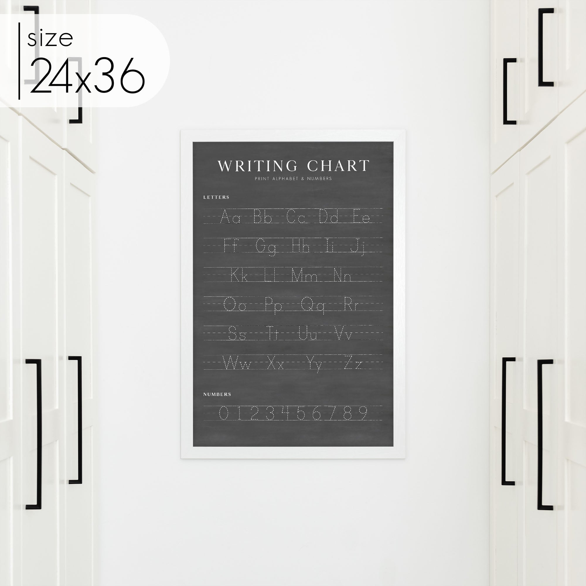 Chalkboard Print Writing Chart