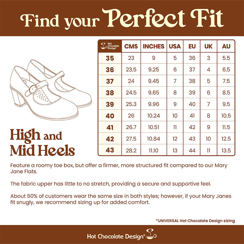 Tales & Soles Women's Mary Jane Mid Heels