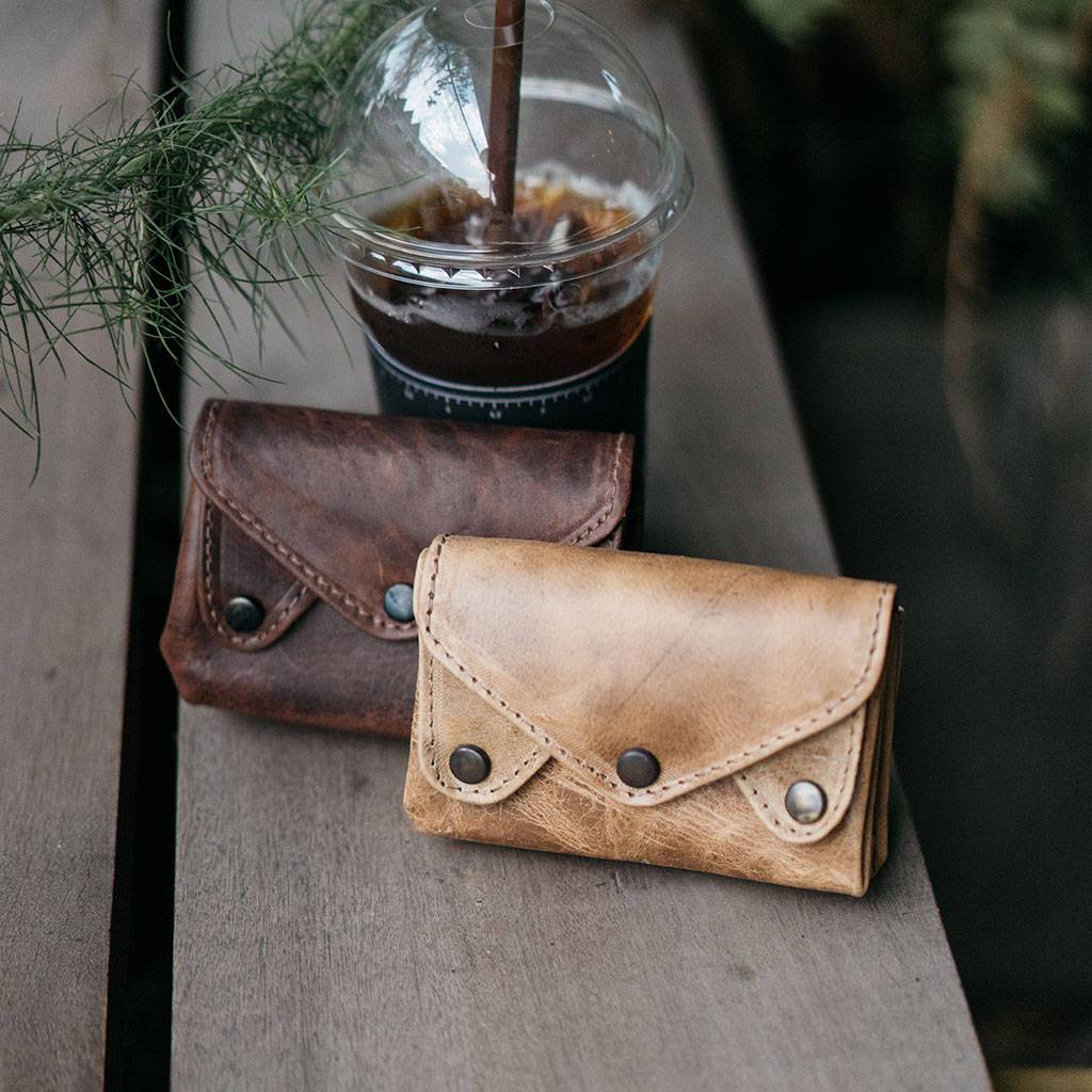 Handmade Leather Accordion Wallet – 5 Pockets, Full Grain Leather