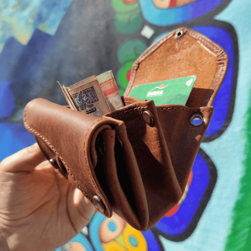 Handmade Leather Accordion Wallet – 5 Pockets, Full Grain Leather