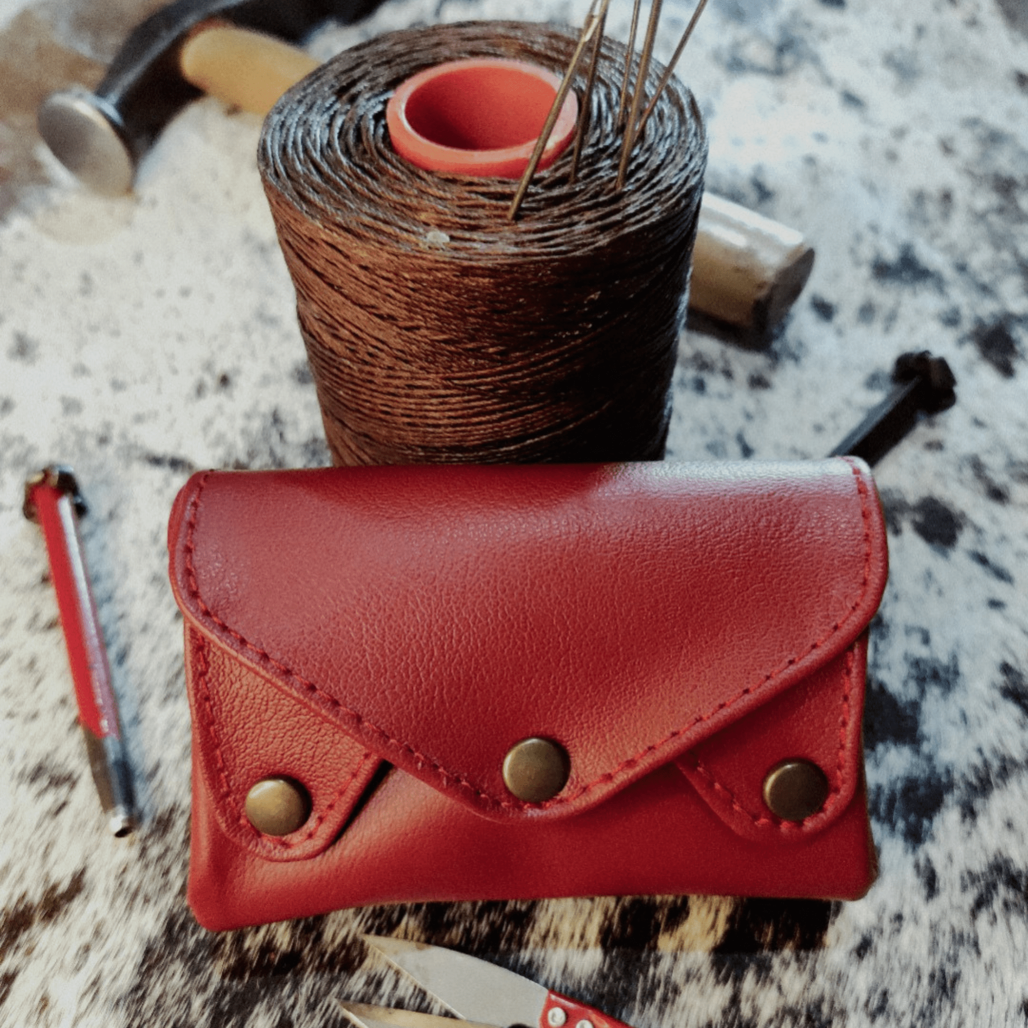 Handmade Leather Accordion Wallet – 5 Pockets, Full Grain Leather