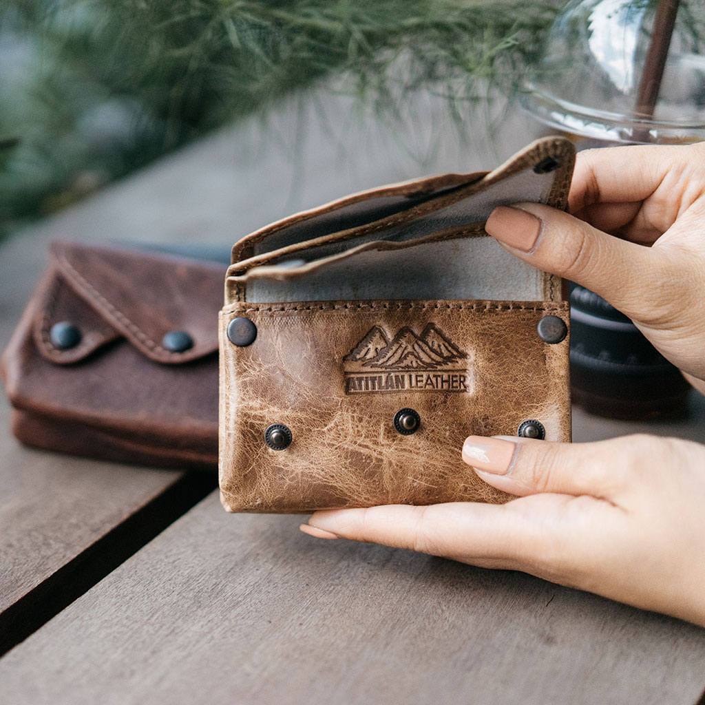 Handmade Leather Accordion Wallet – 5 Pockets, Full Grain Leather
