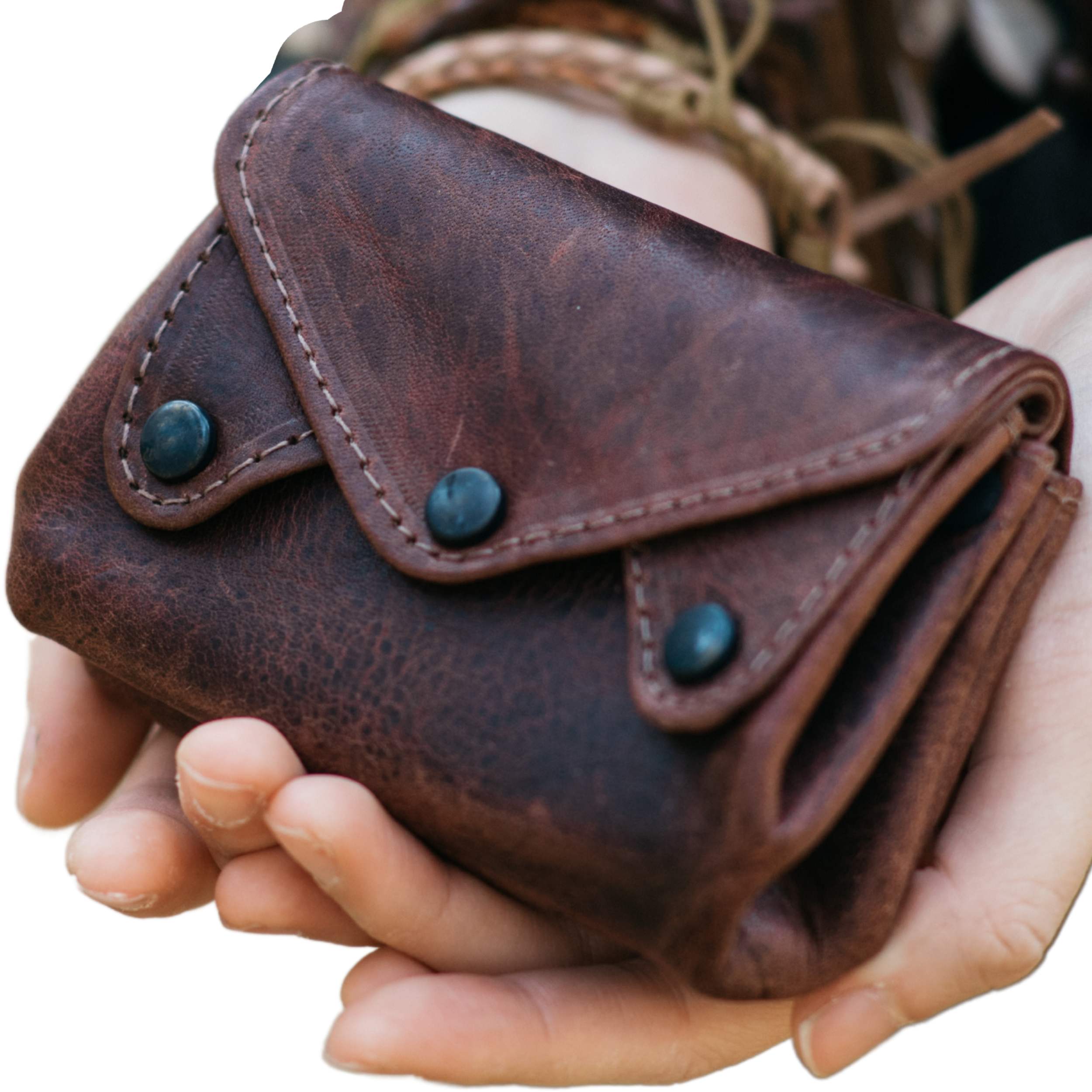 Handmade Leather Accordion Wallet – 5 Pockets, Full Grain Leather