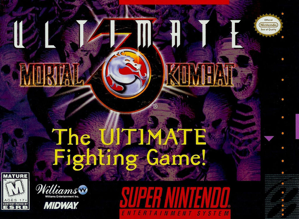 Ultimate Mortal Kombat 3 SNES Video Game Cartridge Super Nintendo 1995