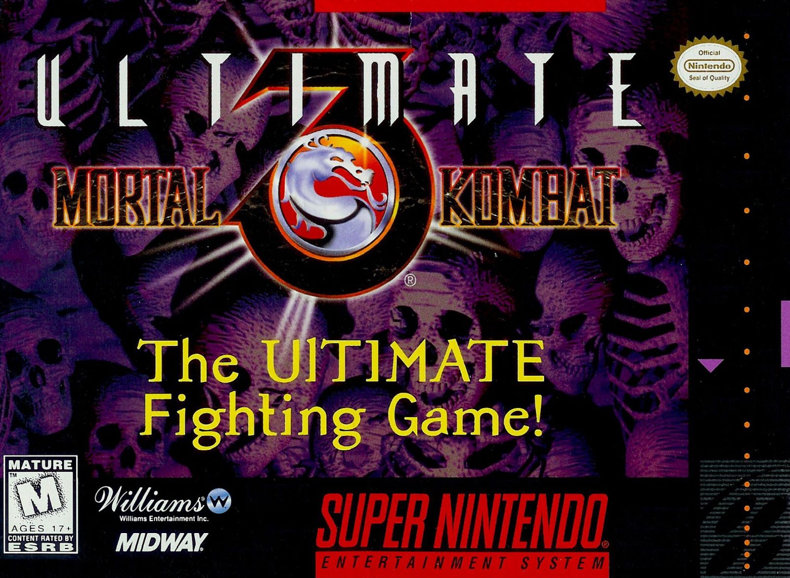 Ultimate Mortal Kombat 3 SNES Video Game Cartridge Super Nintendo 1995