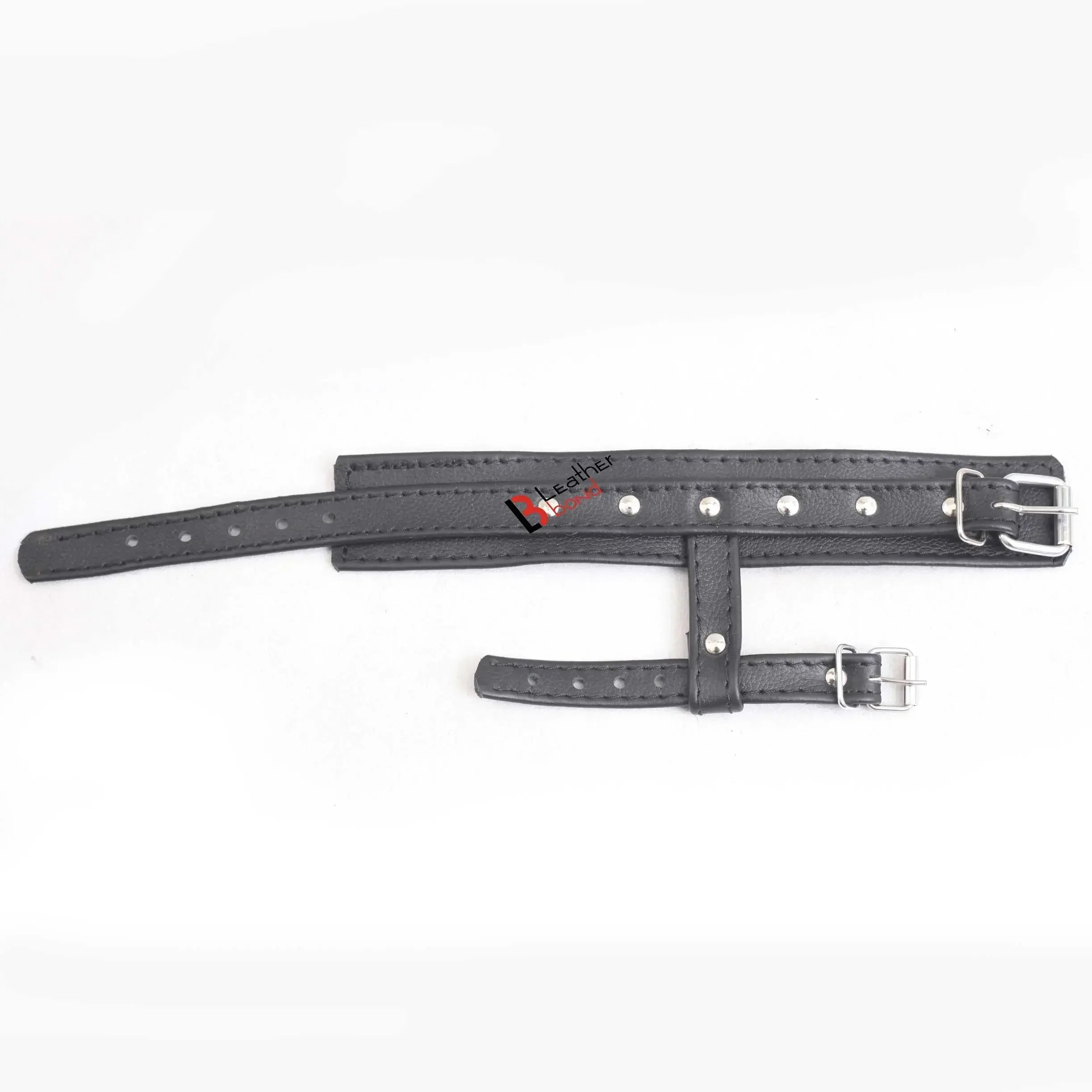 Ankle to Toe & Wrist to Thumb Cuff Strap Restraint Set Real Cowhide Leather Bondage Hand & Ankle Cuffs