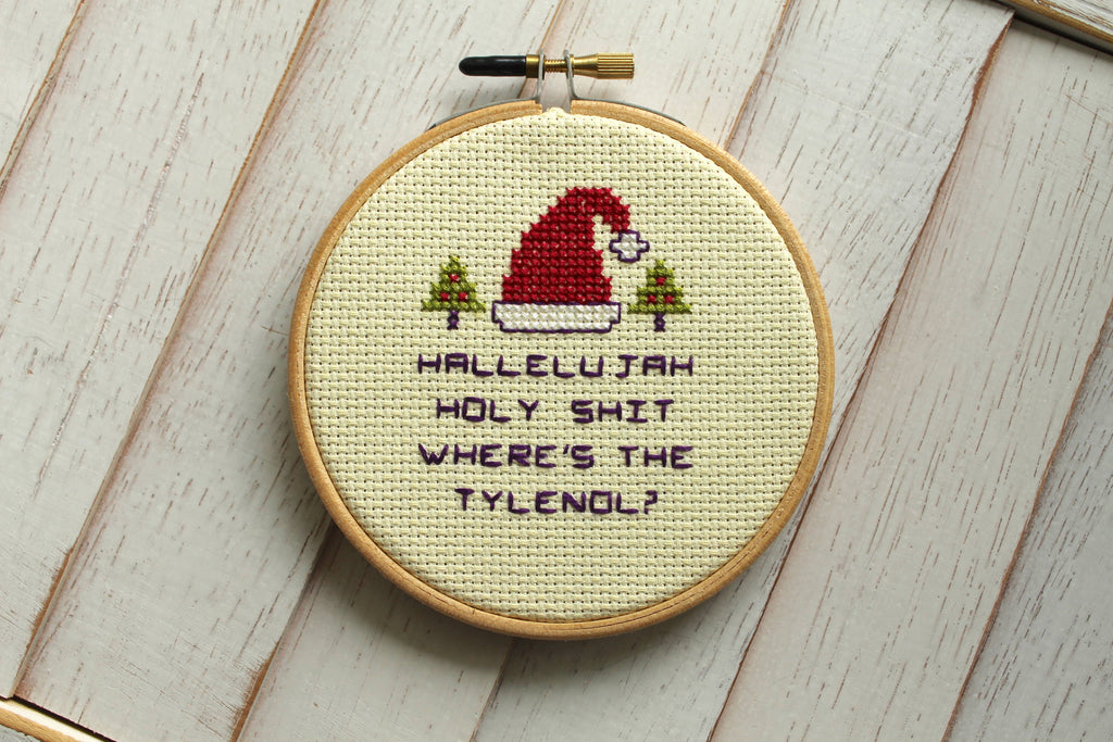 Christmas Vacation Quote Cross Stitch Kit – Funny Holiday Design