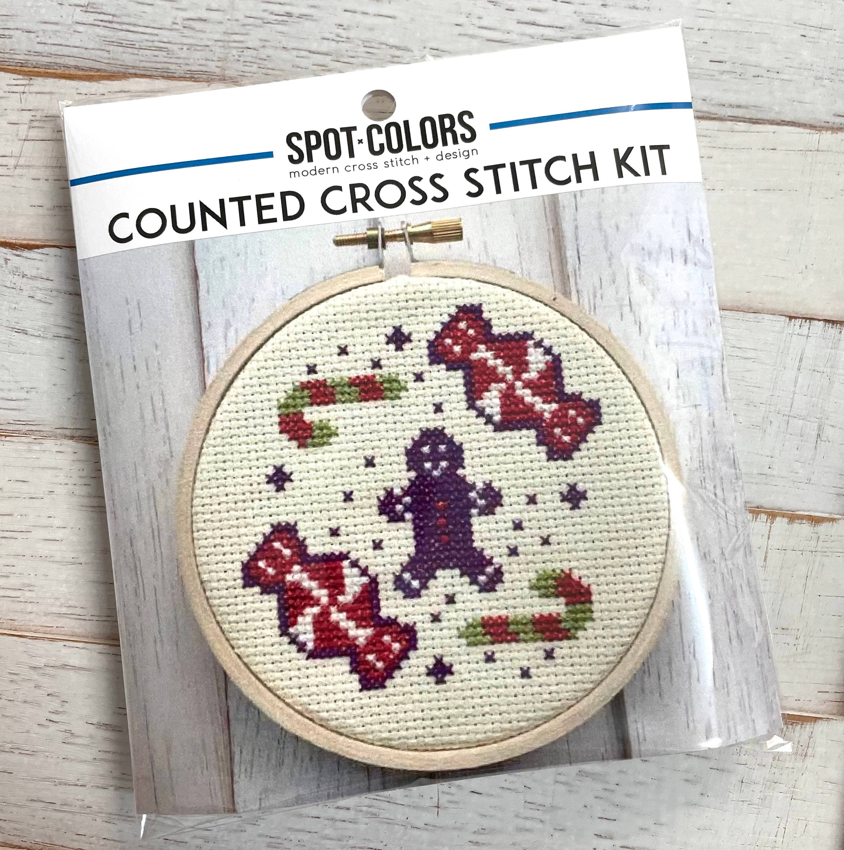 Sugar and Spice Cross Stitch Kit – Gingerbread & Candy Design