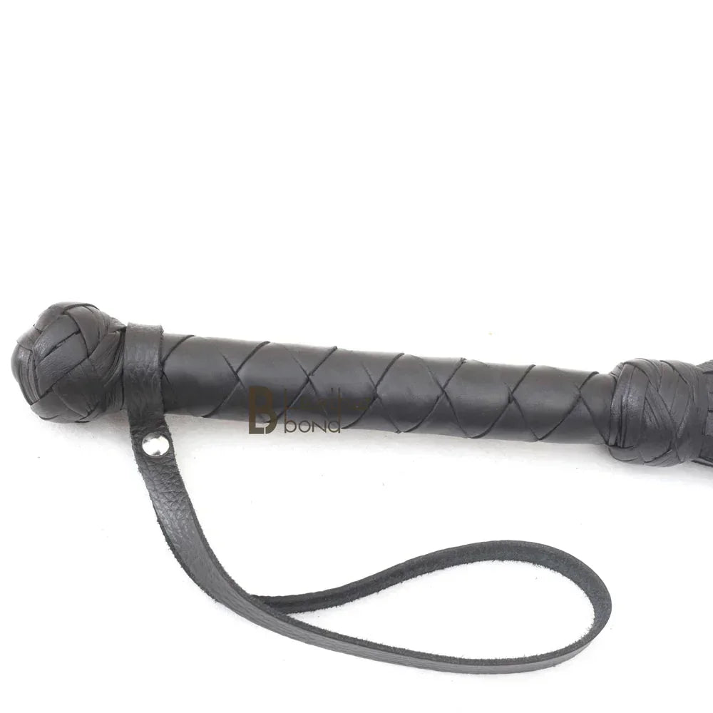 Real Cowhide Leather Flogger 50 Falls Heavy Duty Handle | Handcrafted BDSM Impact Whip
