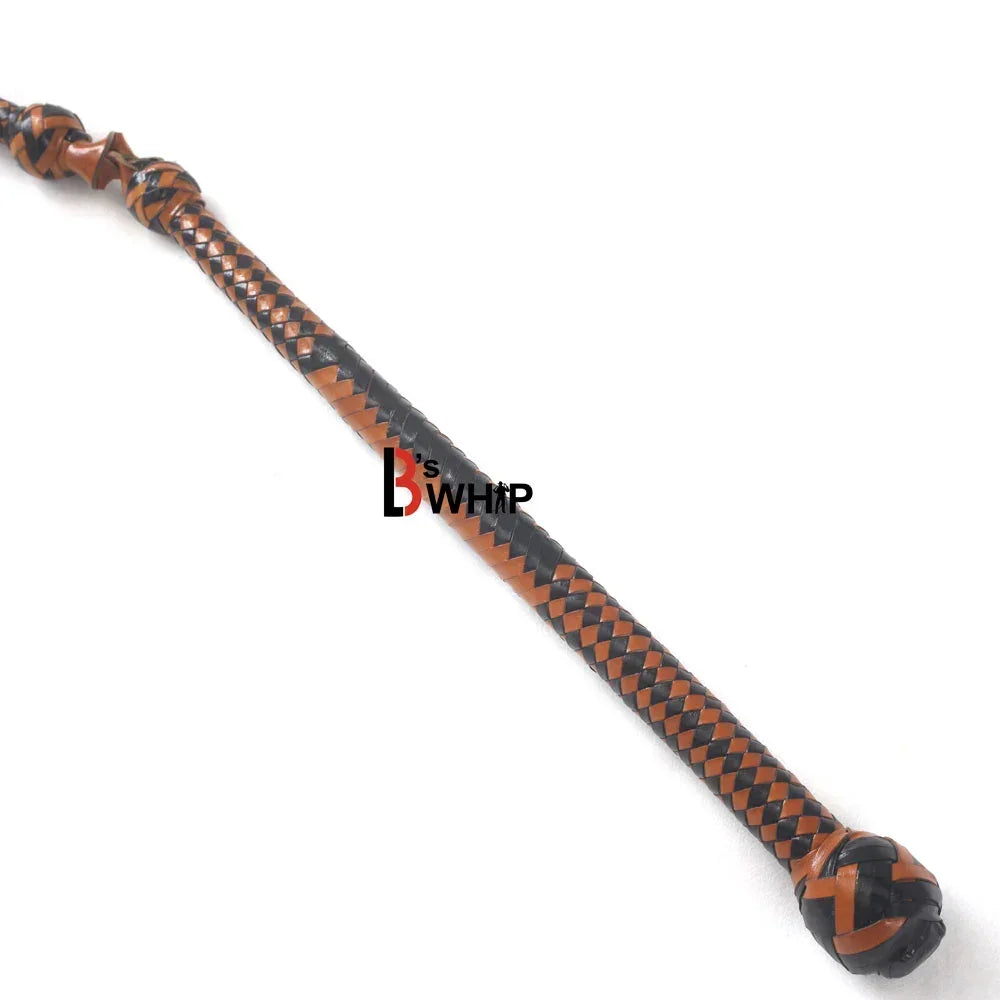 Brown & Black Stockwhip 04 Feet to 12 Feet long and 16 Plaits Kangaroo Hide Leather Equestrian Australian Stock Whip