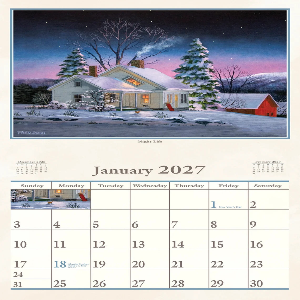 2027  Fred Swan A  Place To Call Home Calendar