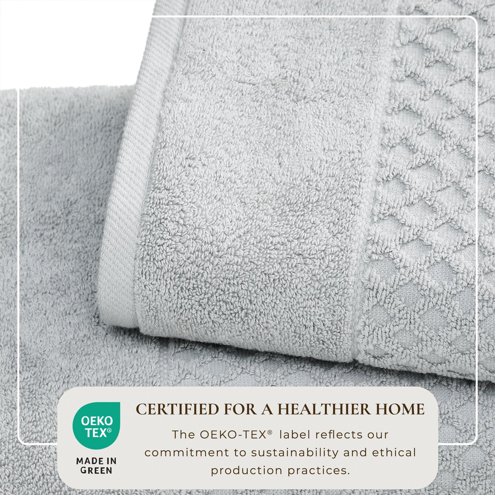 Cotton Diamond Waffle Weave Bath Towel Set - Grayson Collection