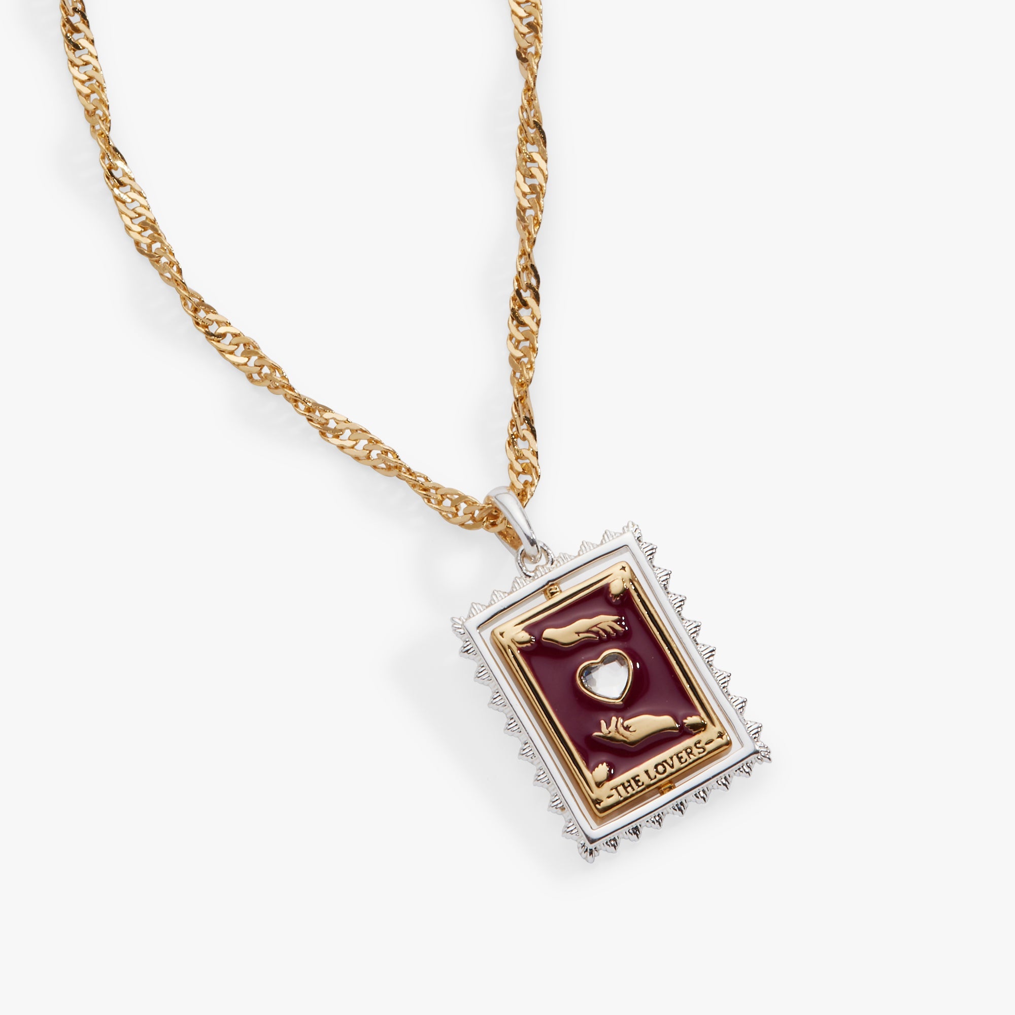 Tarot Card Reversible Spinner Pendant Necklace