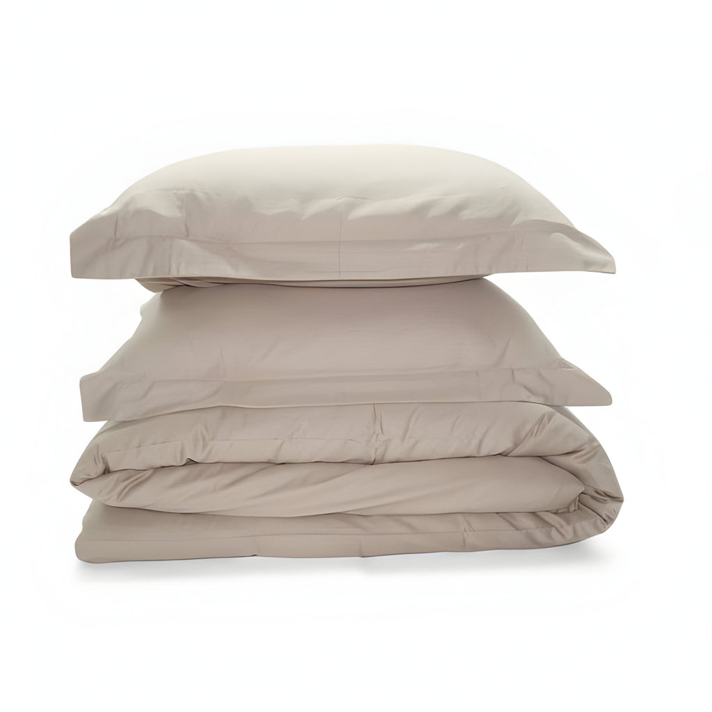 400TC Cotton Sateen Solid Duvet Cover Set