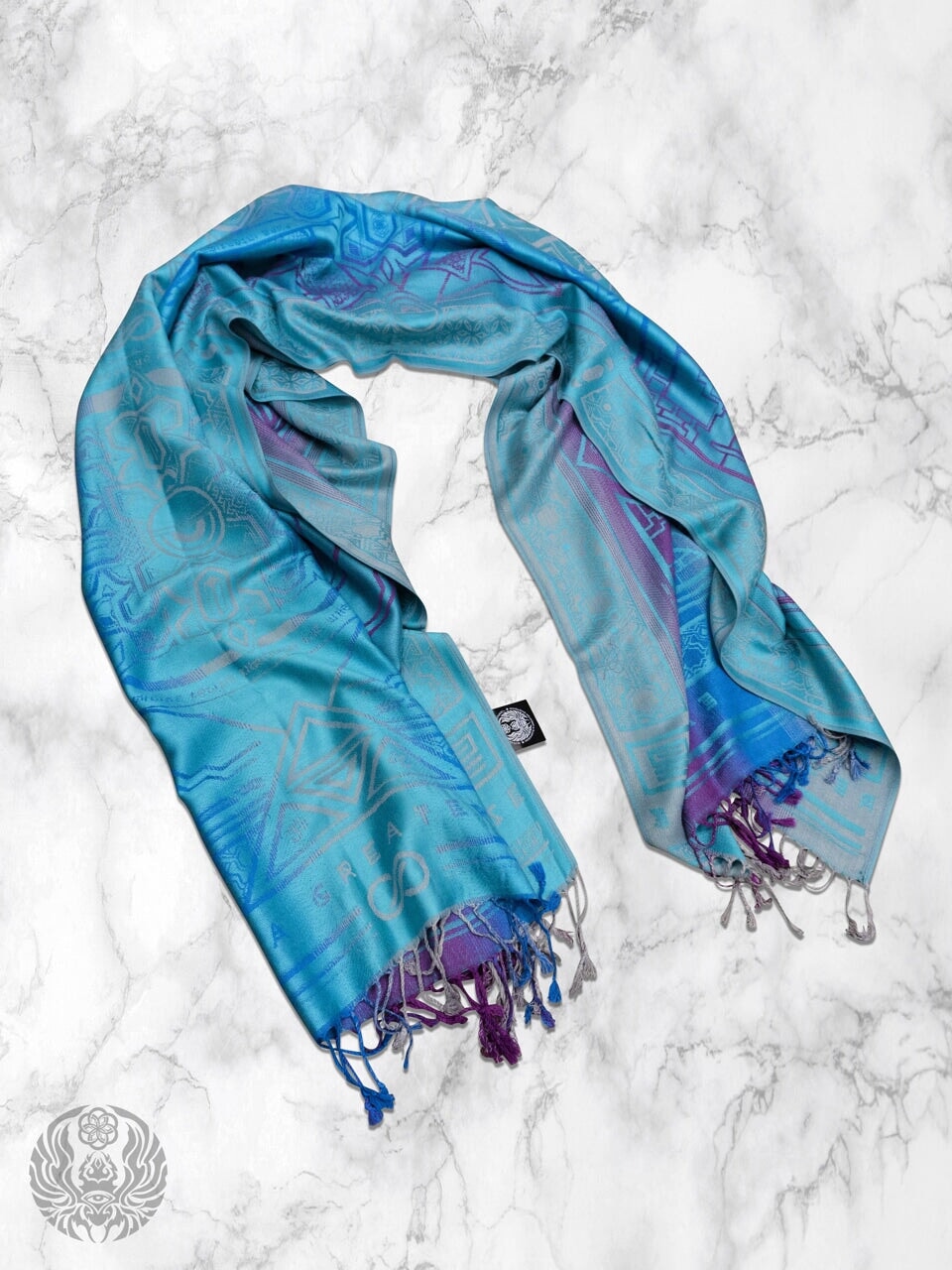 DHARMA AMETHYST ✦ Teal Festival Shawl