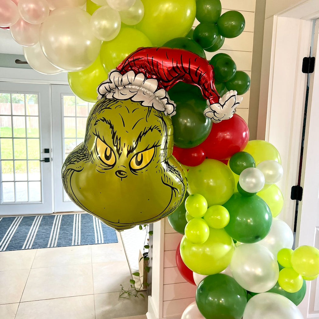 Grinch Christmas Balloon Garland Kit – Red & Green