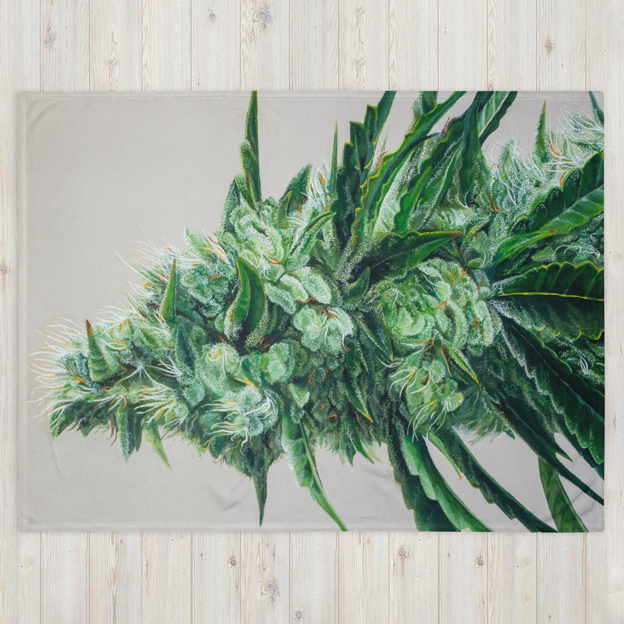 White Durban Throw Blanket