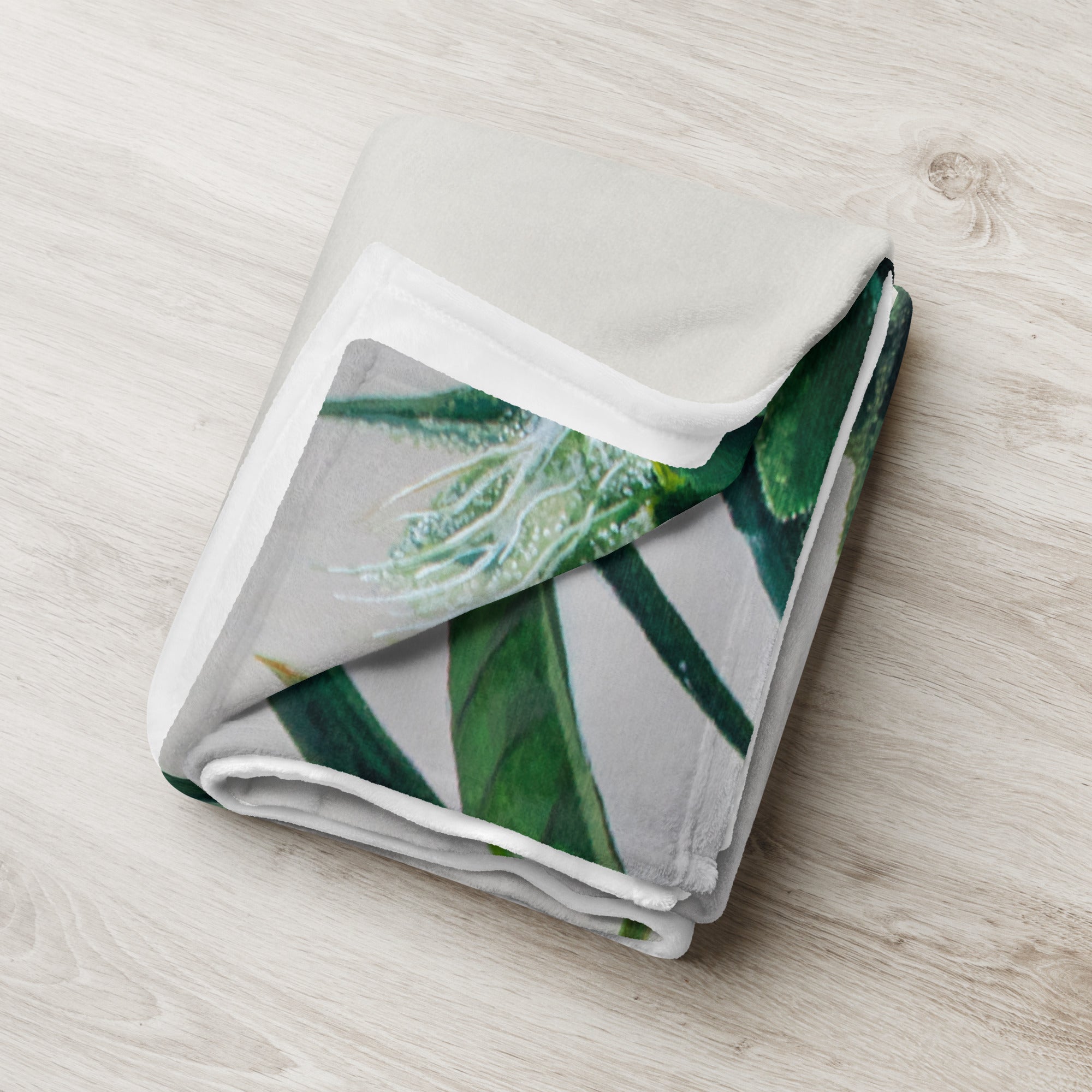 White Durban Throw Blanket