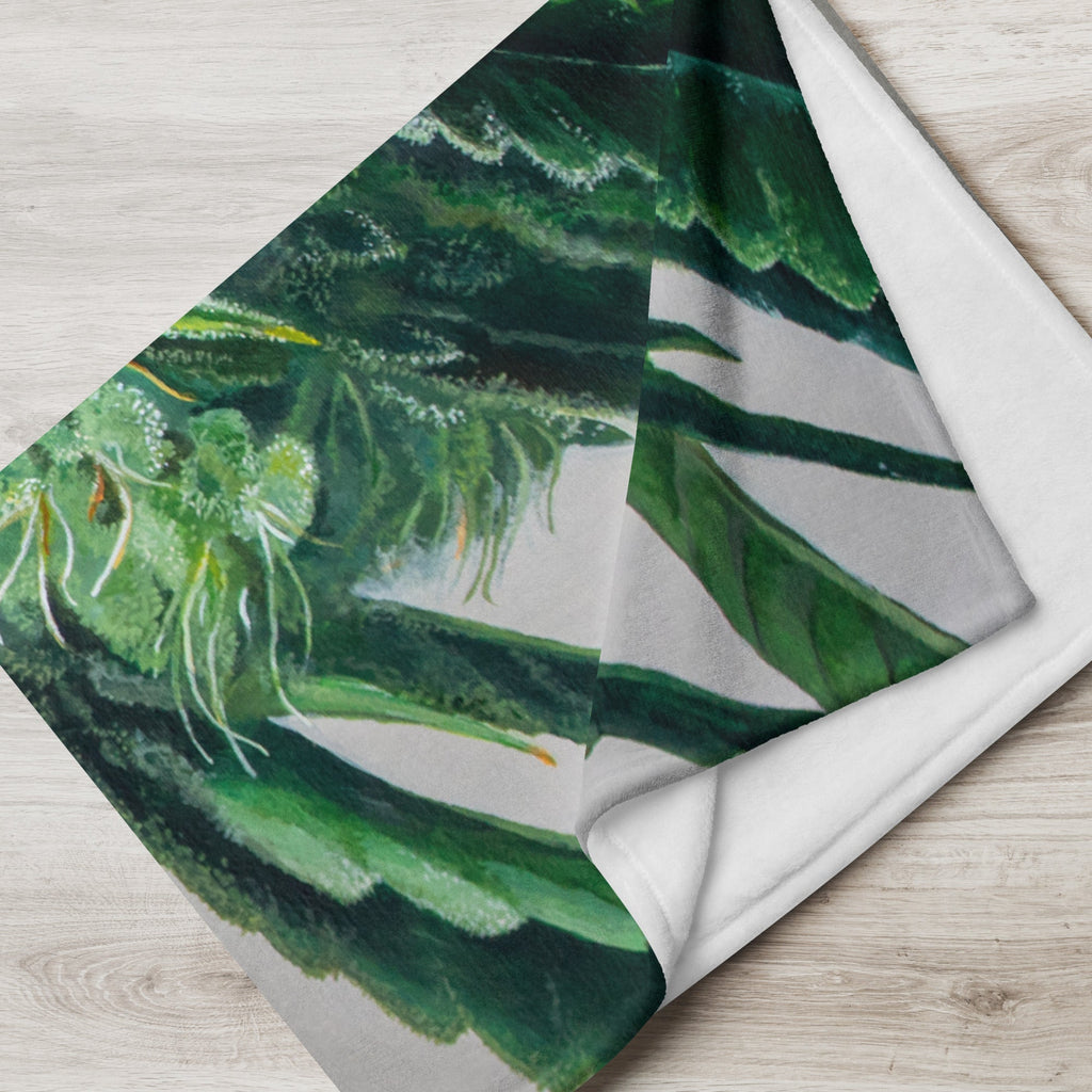 White Durban Throw Blanket