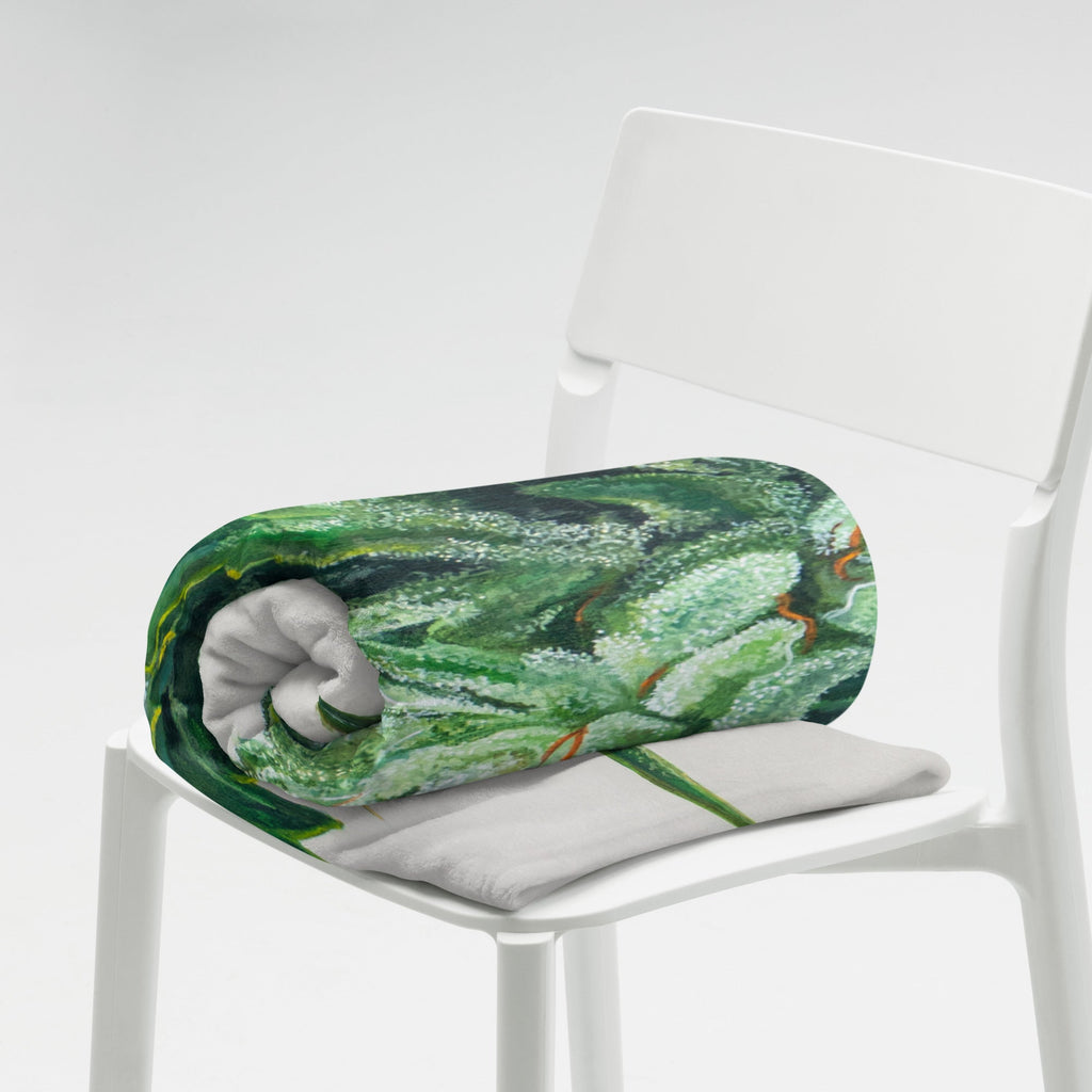 White Durban Throw Blanket