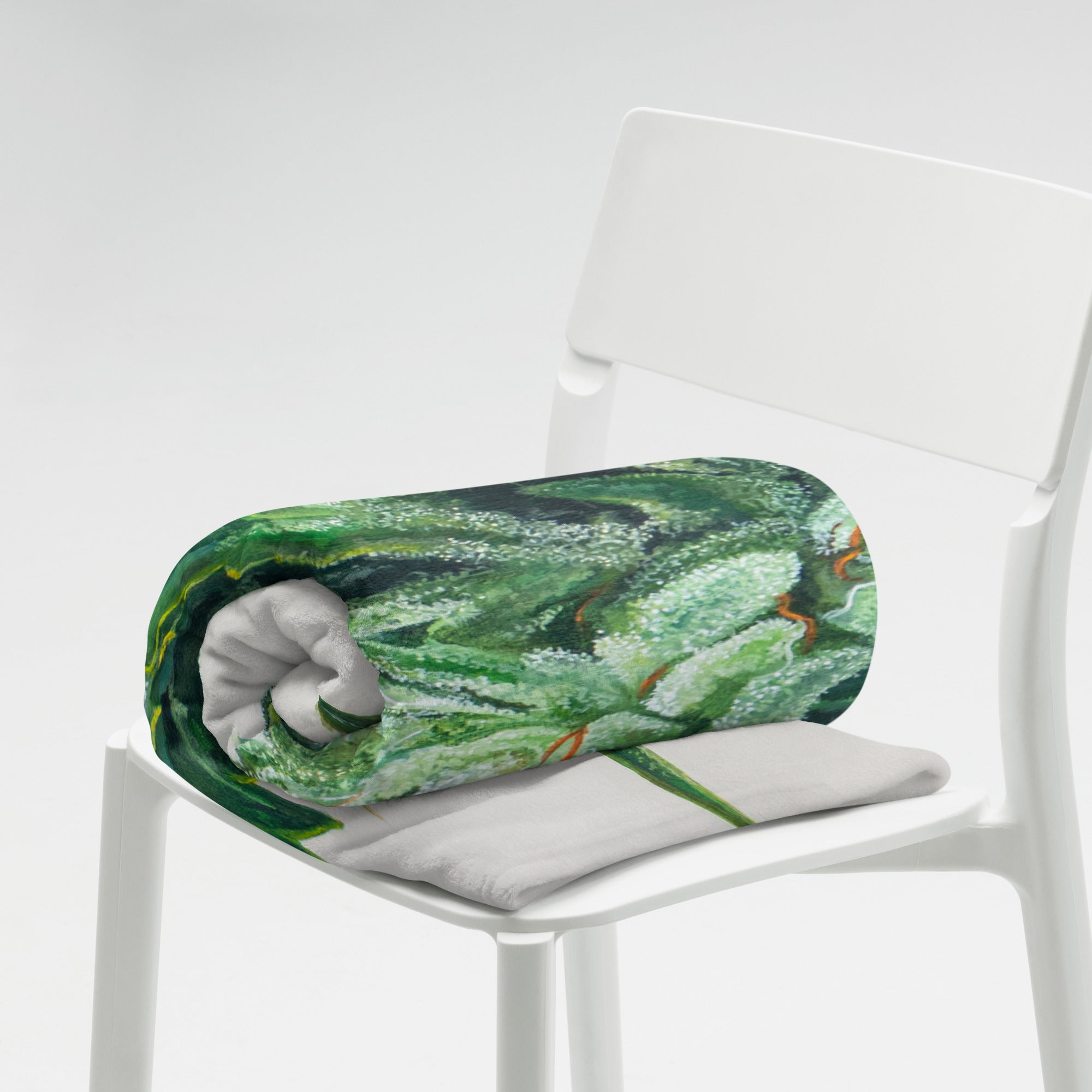 White Durban Throw Blanket