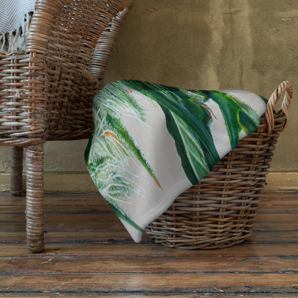 White Durban Throw Blanket