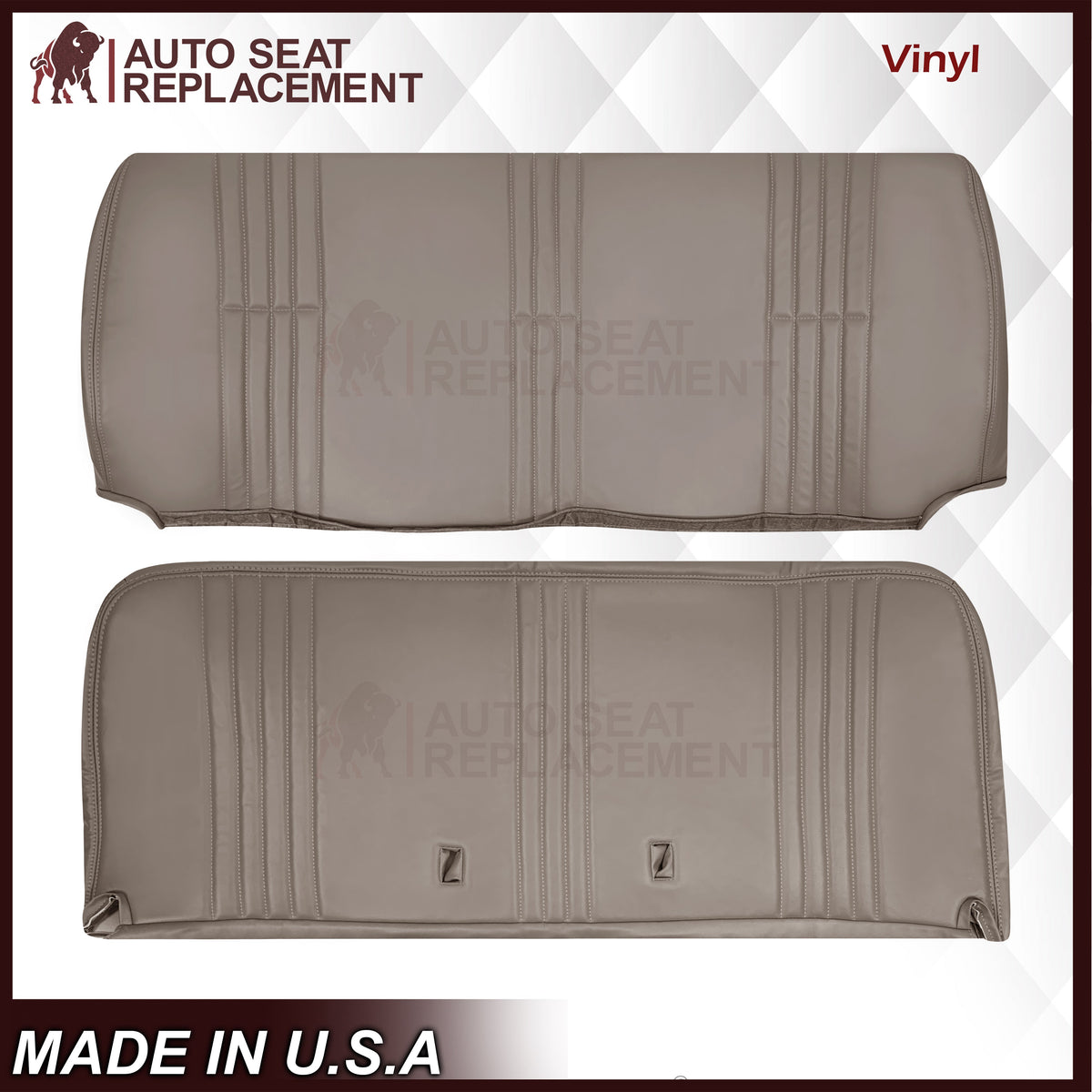 1995-1999 Chevy Silverado & Cheyenne W/T Base Work Truck Replacement Vinyl Bottom or Lean Back Bench Seat Covers: Tan