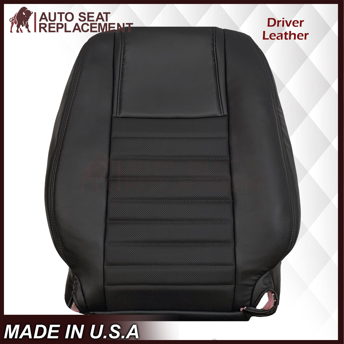 2005-2009 Ford Mustang GT V8 Convertible Replacement Seat Covers In Dark Charcoal: Black