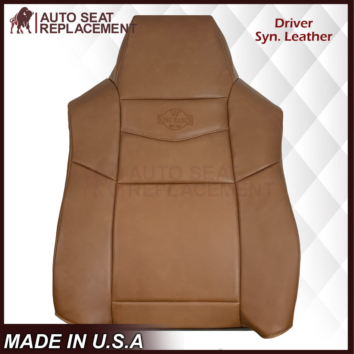 2002-2007 Ford F250 F350 King Ranch Replacement Synthetic Leather Front Seat Covers