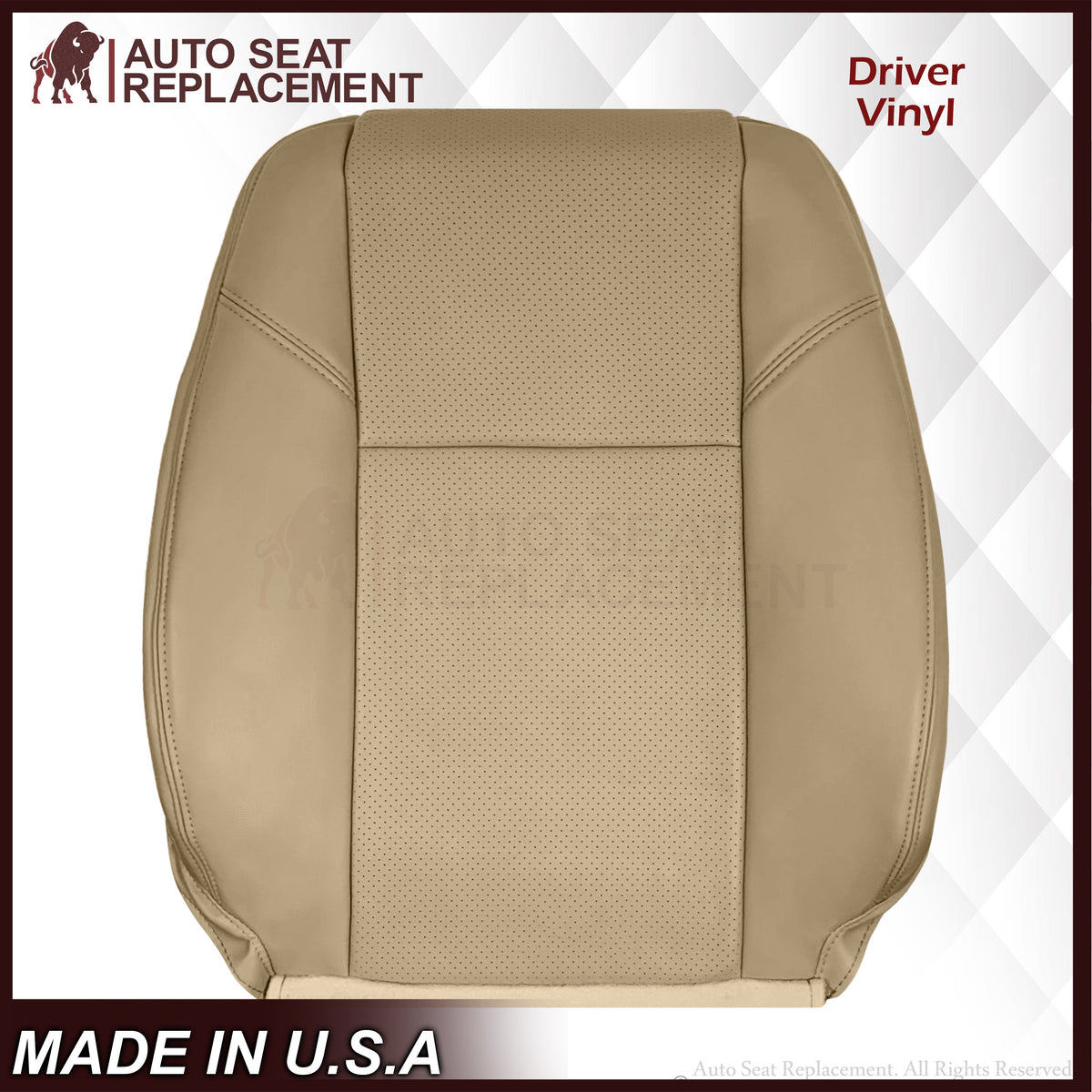 2007-2008 Cadillac Escalade Perforated Seat Cover in VERY Light Cashmere Tan: Choose From Variation