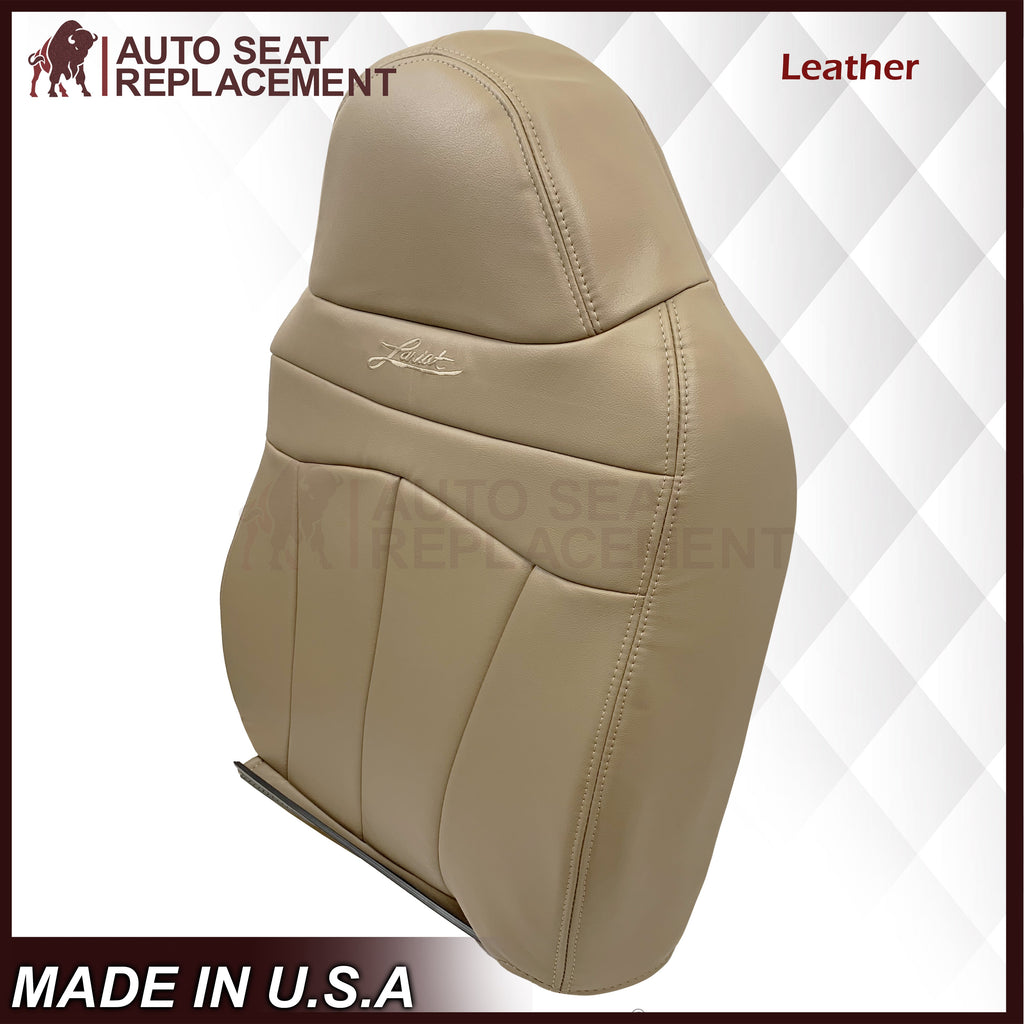 1999-2003 Ford F150 Lariat Replacement Seat Cover in Tan: Choose Leather or Vinyl