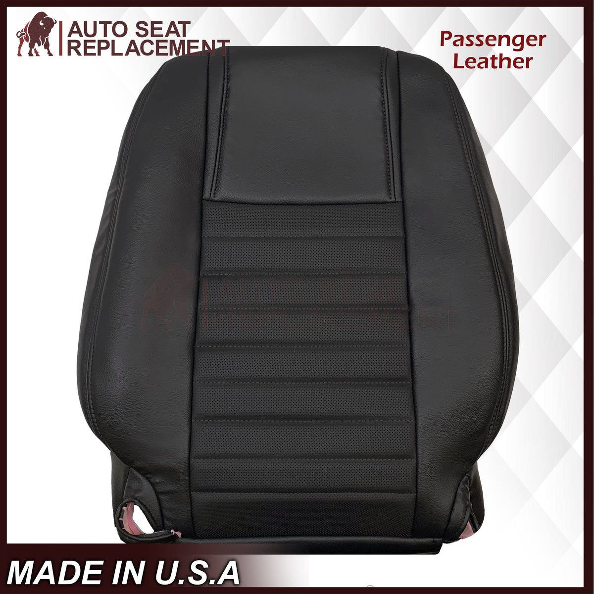 2005-2009 Ford Mustang GT V8 Convertible Replacement Seat Covers In Dark Charcoal: Black
