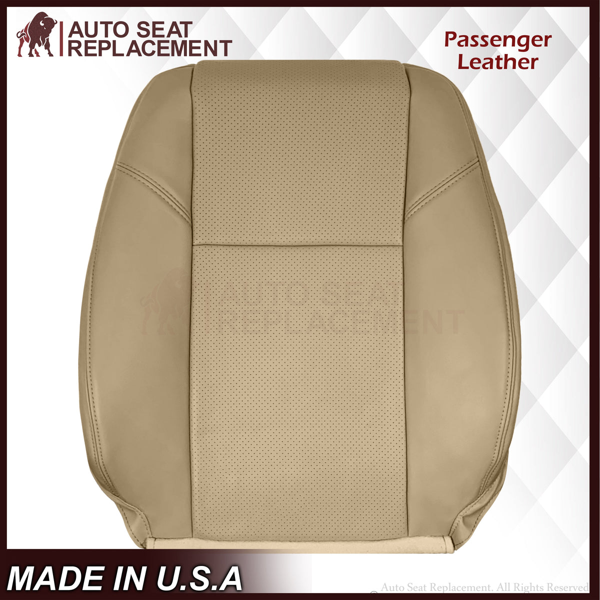 2007-2008 Cadillac Escalade Perforated Seat Cover in VERY Light Cashmere Tan: Choose From Variation