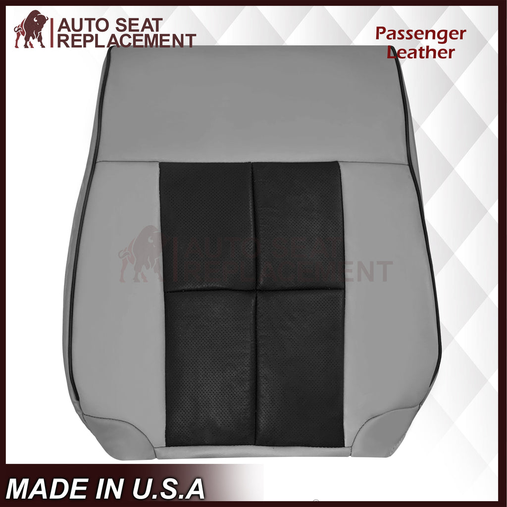 2007 - 2014 Lincoln Navigator Bottom Seat Cover in 2 Tone Gray & Black Leather or Vinyl