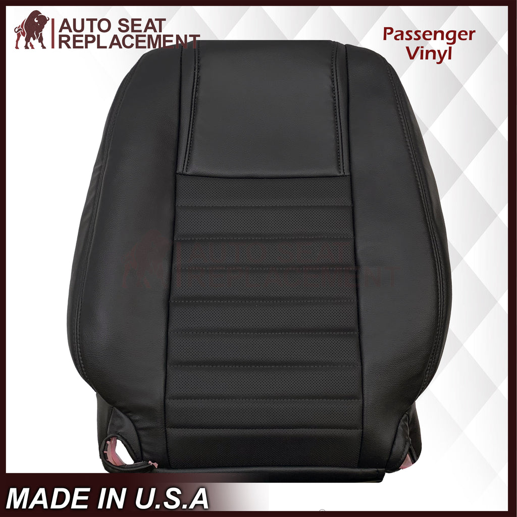 2005-2009 Ford Mustang GT V8 Convertible Replacement Seat Covers In Dark Charcoal: Black