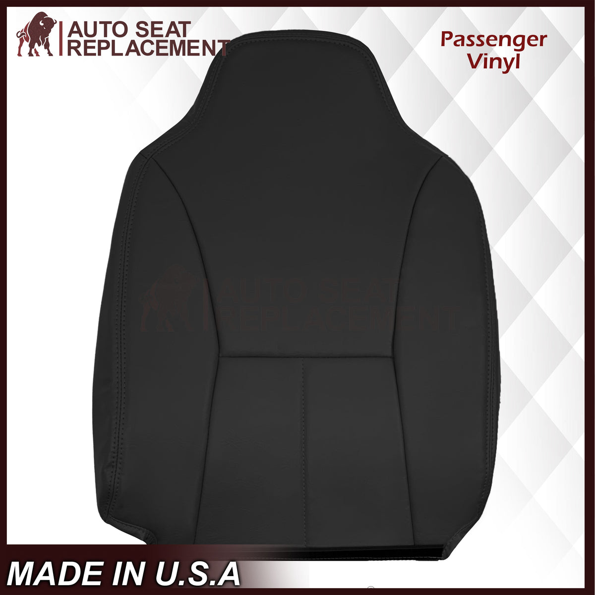 1998-2002 Dodge Ram 1500 Base Work Truck SINGLE CAB Seat Cover in Agate Very Dark Gray Vinyl