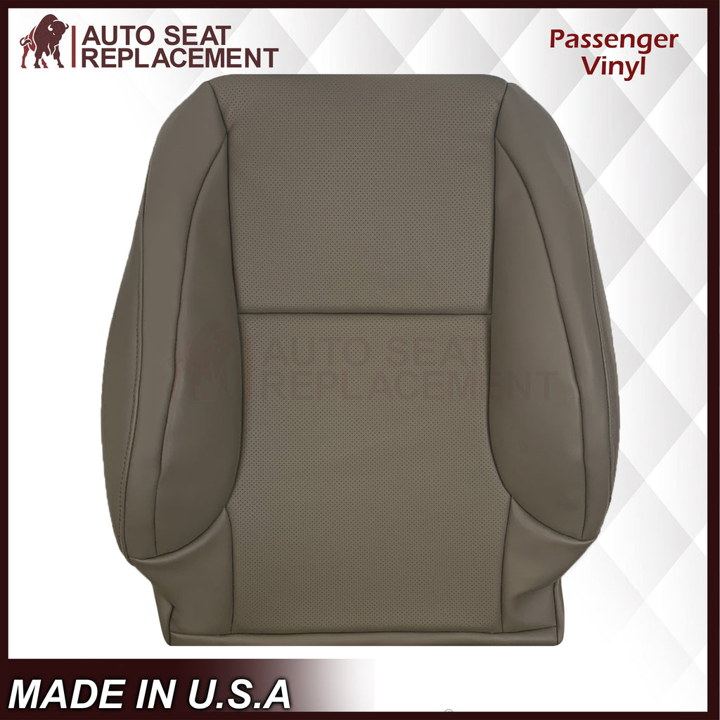 2010-2021 Lexus GX460 Replacement Perforated Synthetic Leather Top or Bottom Seat Cover: Dark Tan Perforated