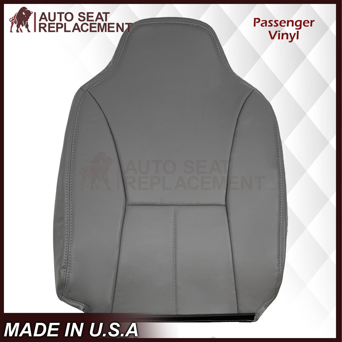 1998 - 2002 Dodge Ram 1500 Base Work Truck SINGLE CAB Seat Cover in Mist Gray Vinyl