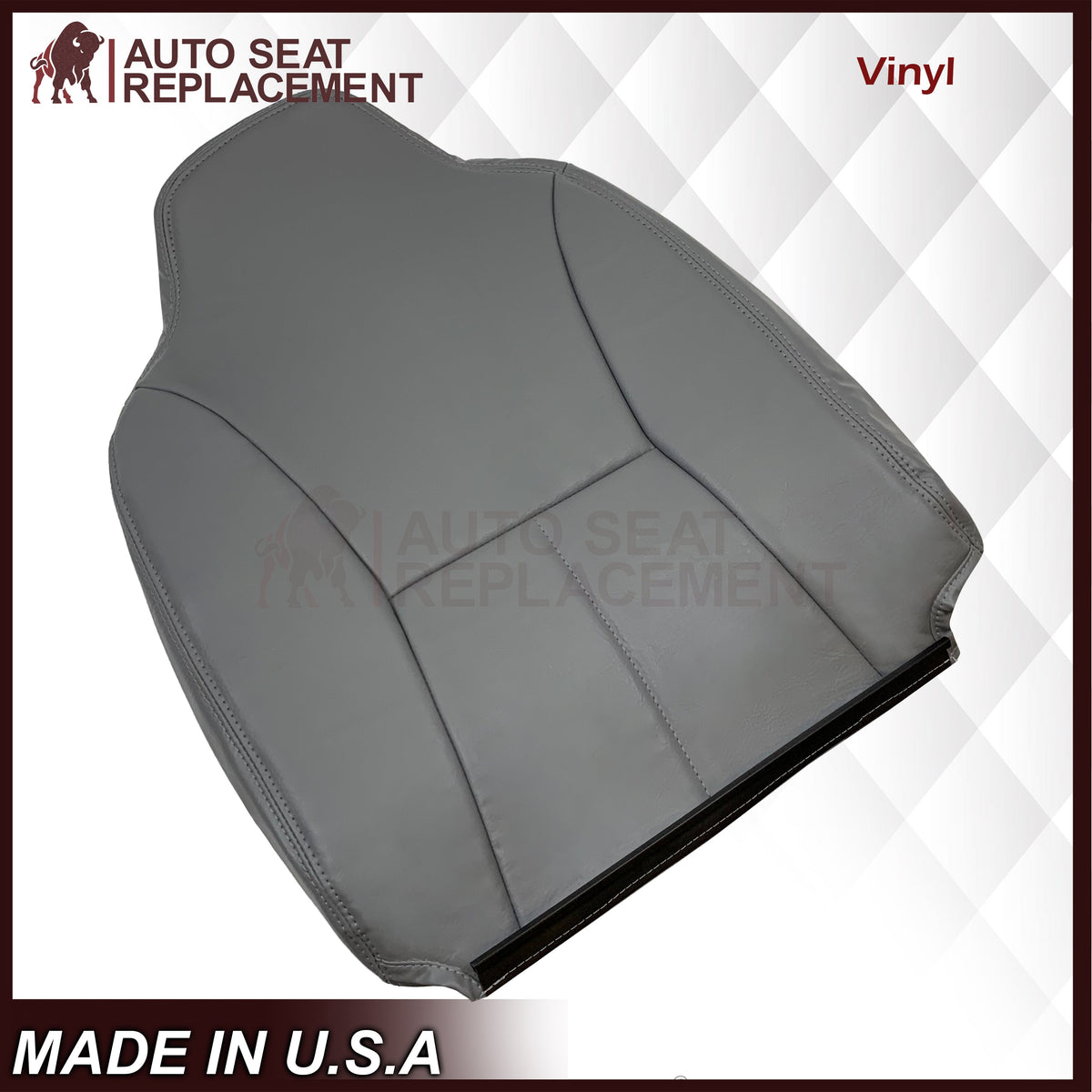 1998 - 2002 Dodge Ram 1500 Base Work Truck SINGLE CAB Seat Cover in Mist Gray Vinyl