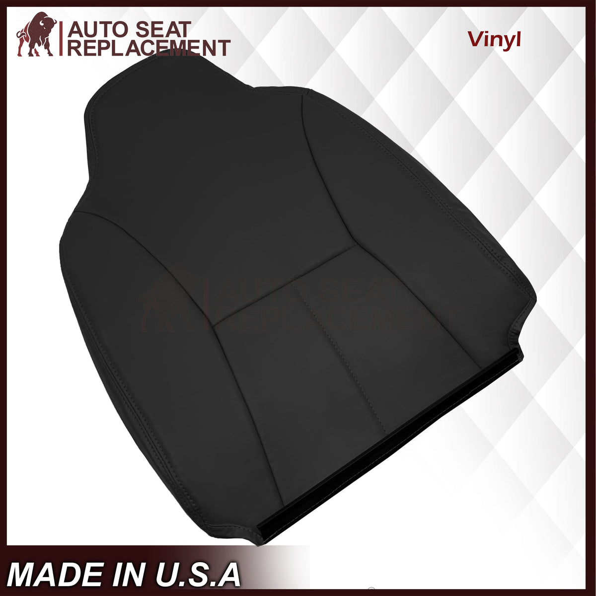 1998-2002 Dodge Ram 1500 Base Work Truck SINGLE CAB Seat Cover in Agate Very Dark Gray Vinyl