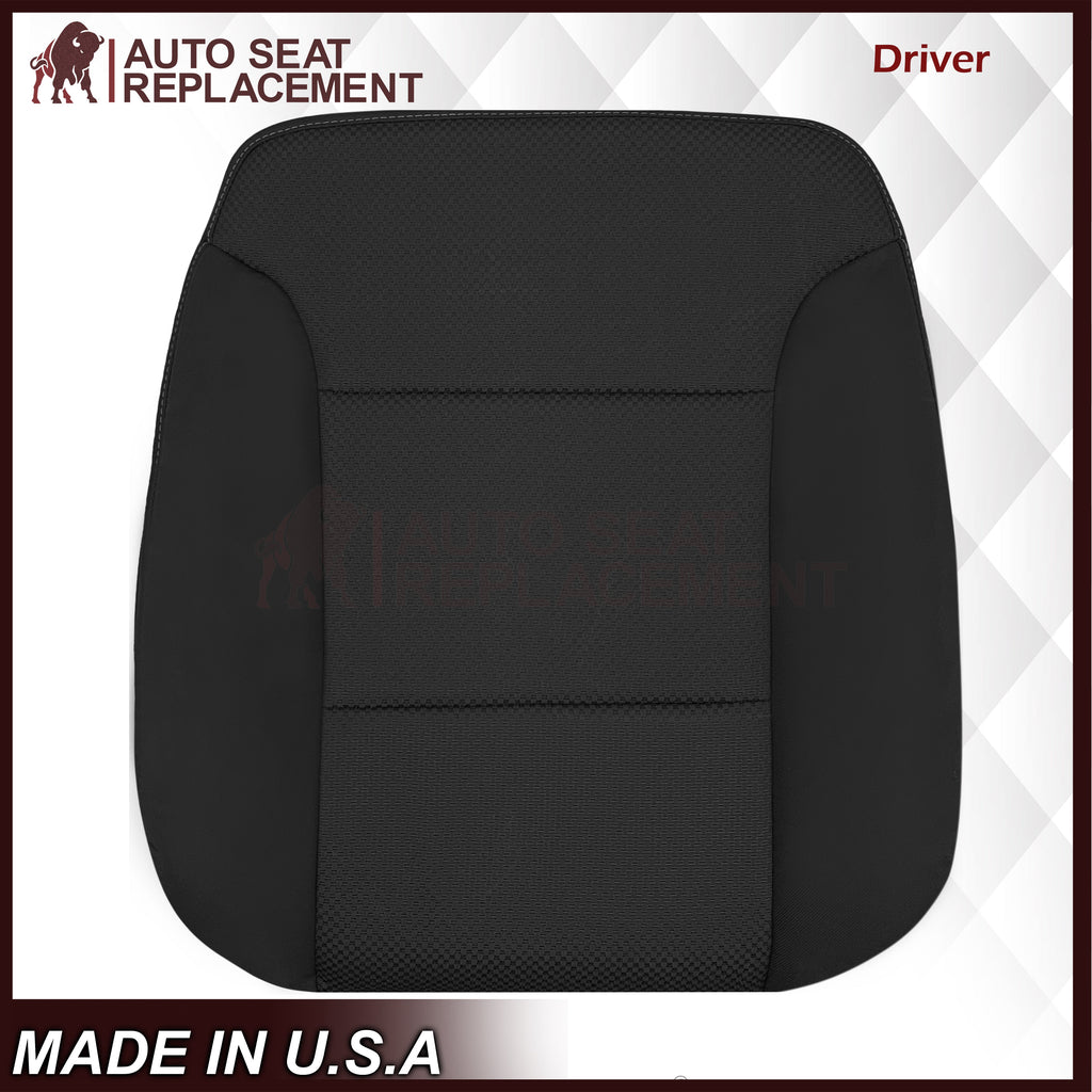2014-2019 GMC Sierra W/T Base Work Truck Replacement Cloth Seat Cover: Black