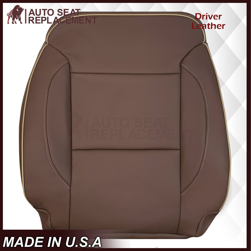 2014-2019 Chevy Silverado 1500 2500HD 3500HD High Country Replacement Perforated Genuine Leather OR Synthetic Leather Seat Covers: Brown
