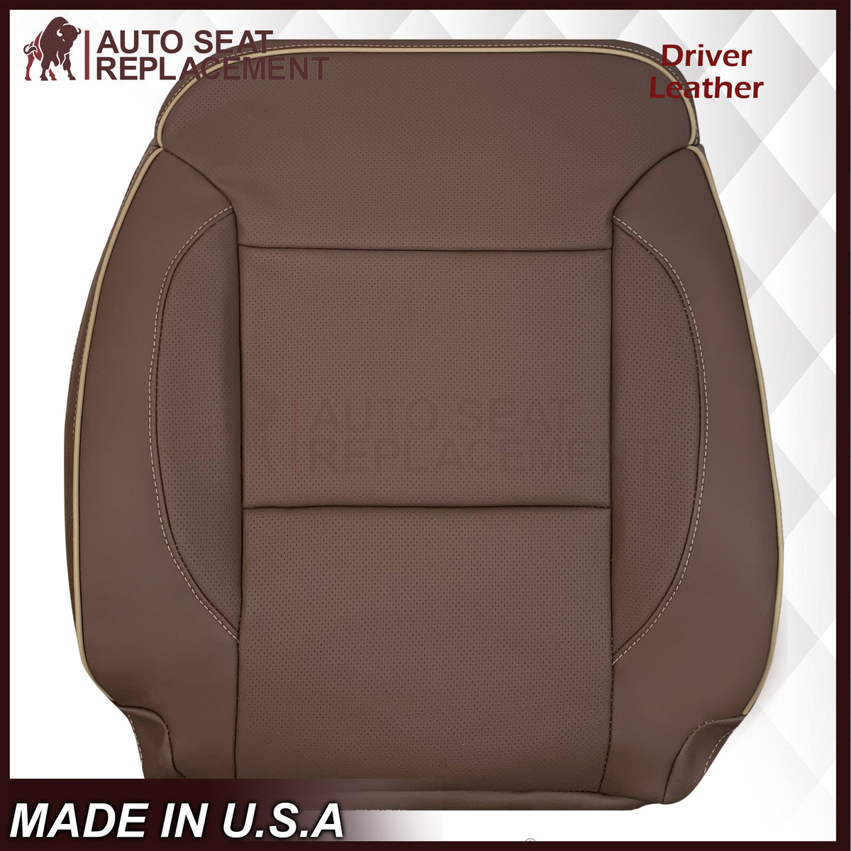 2014-2019 Chevy Silverado 1500 2500HD 3500HD High Country Replacement Perforated Genuine Leather OR Synthetic Leather Seat Covers: Brown