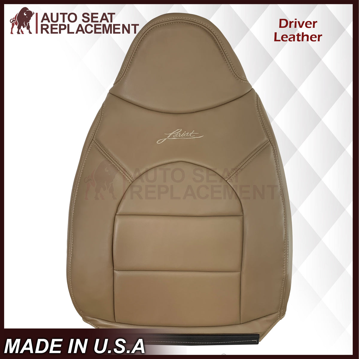 1998-1999 Ford F250 F350 Lariat Super Duty Replacement Seat Cover In Prairie "Tan"