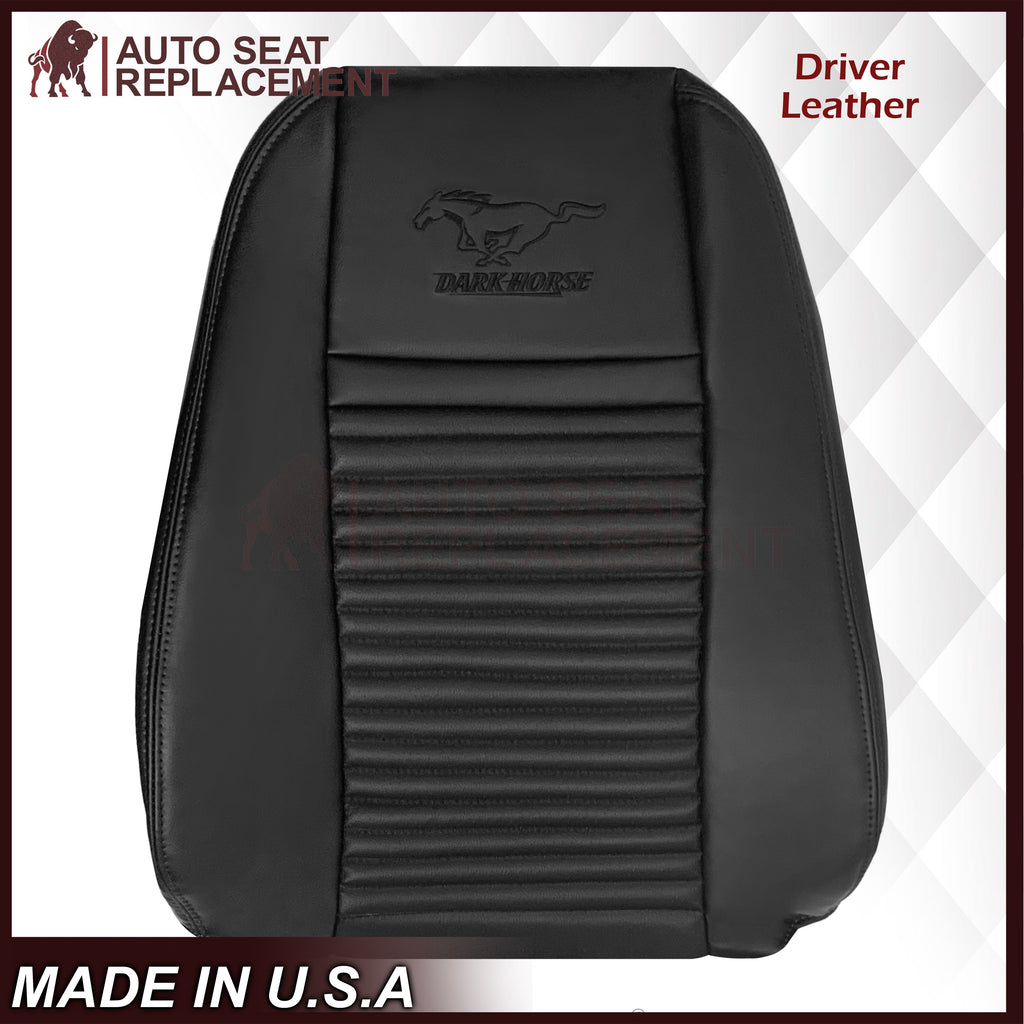 2003-2004 Ford Mustang Mach 1 ONE Replacement Leather Seat Cover in Ebony Black: Choose From Variation
