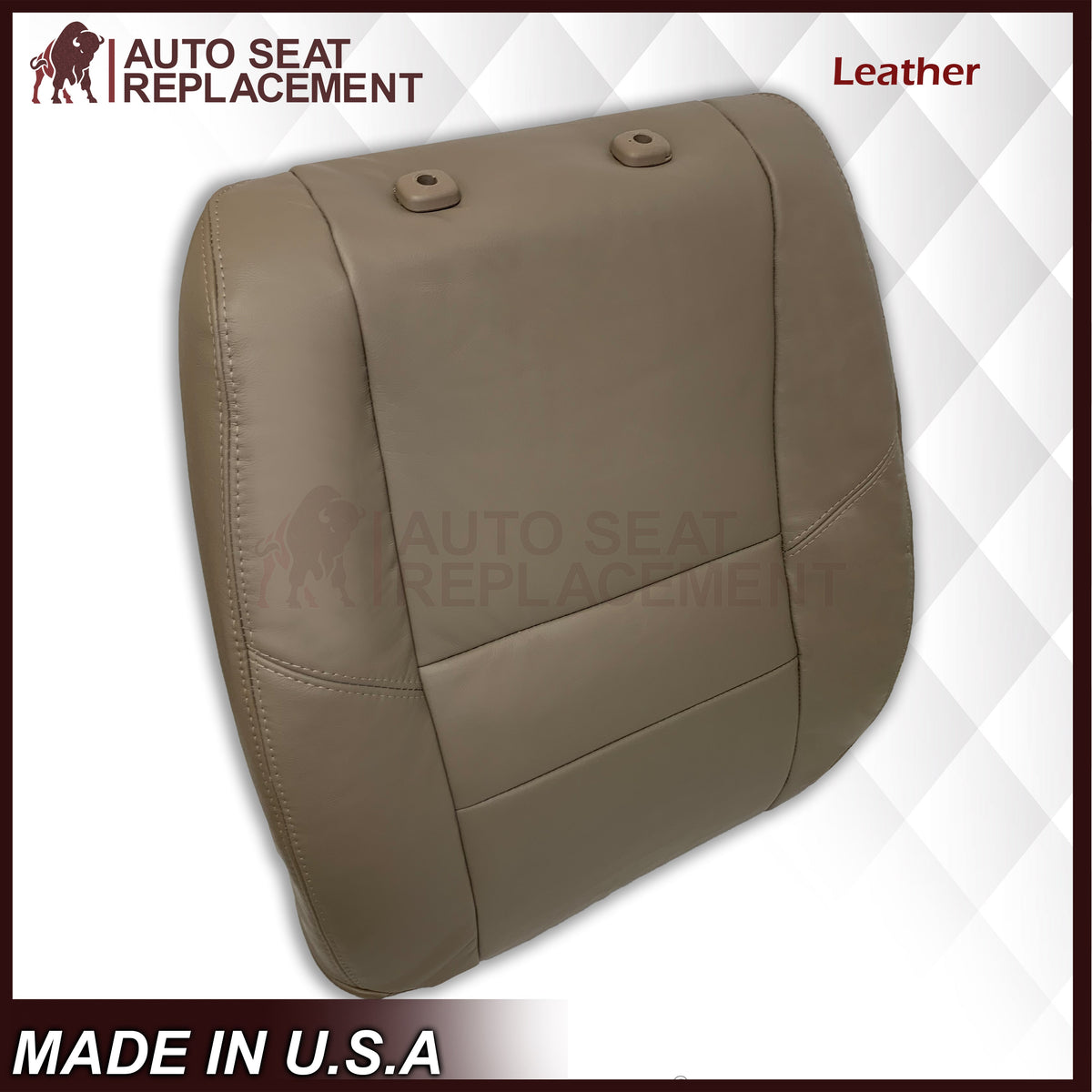 2000 - 2004 Toyota Tundra Driver OR Passenger Side Top and Bottom Replacement Seat Covers In Tan: Choose your material