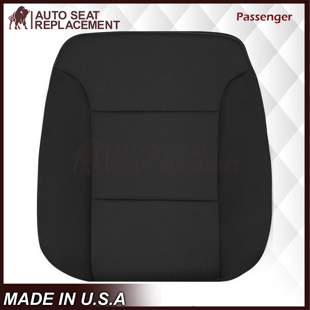 2014-2019 GMC Sierra W/T Base Work Truck Replacement Cloth Seat Cover: Black