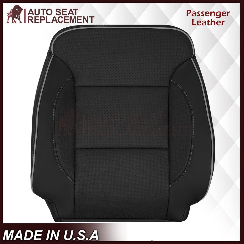 2014-2019 Chevy Silverado 1500 2500HD 3500HD High Country Replacement Perforated Genuine Leather OR Synthetic Leather Seat Covers: Black